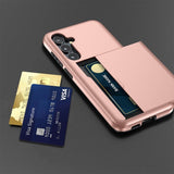 Samsung Galaxy S25 Cover Card Slide Blå