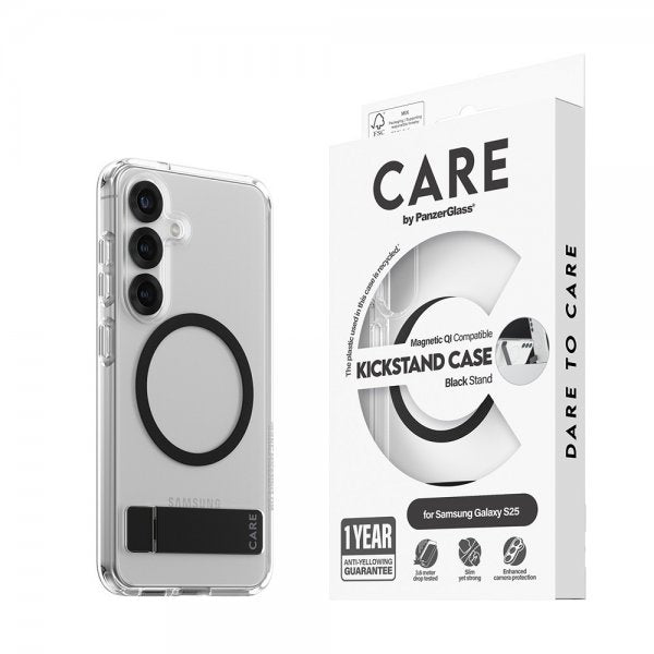 CARE by PanzerGlass Samsung Galaxy S25 Cover Kickstand MagSafe Sort