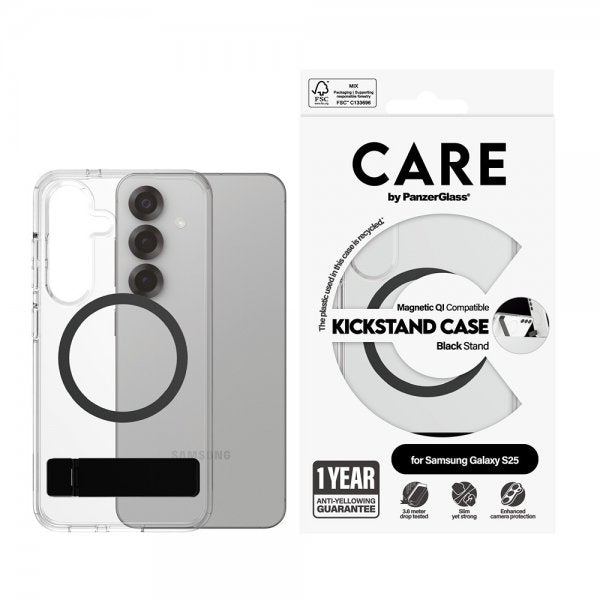 CARE by PanzerGlass Samsung Galaxy S25 Cover Kickstand MagSafe Sort
