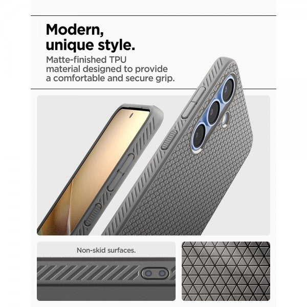Spigen Samsung Galaxy S25 Cover Liquid Air Marble Gray
