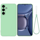 Samsung Galaxy S25 Cover med strop, silikone, grøn