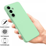 Samsung Galaxy S25 Cover med strop, silikone, grøn