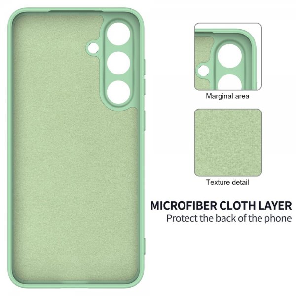 Samsung Galaxy S25 Cover med strop, silikone, grøn