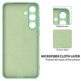 Samsung Galaxy S25 Cover med strop, silikone, grøn