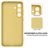 Samsung Galaxy S25 Cover med strop, silikone, gul
