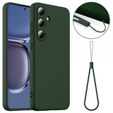 Samsung Galaxy S25 Cover med Strop Silikone MagSafe Mørkegrøn