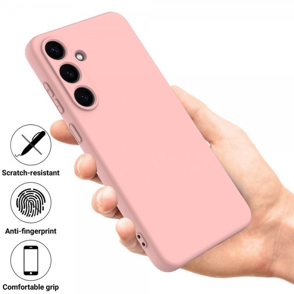 Samsung Galaxy S25 Cover med Strop Silikone Rosa