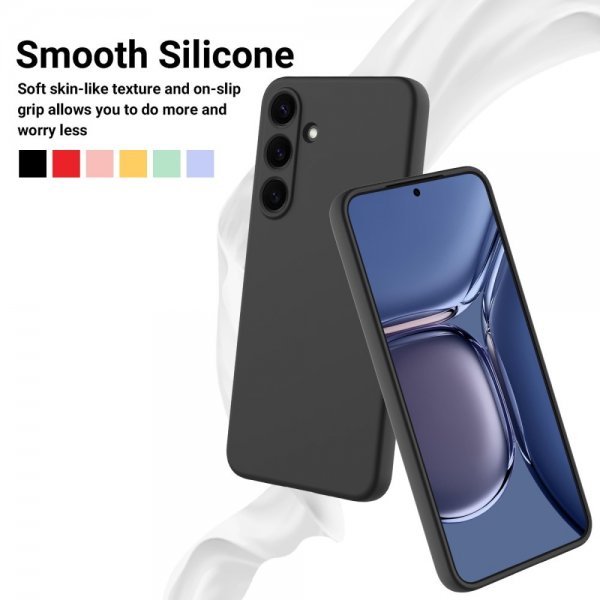 Samsung Galaxy S25 Cover med Strop Silikone Sort
