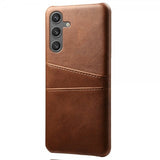 Samsung Galaxy S25 Cover med to Kortlommer Mørkebrun