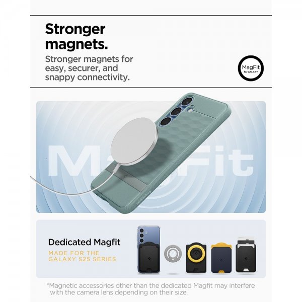 Spigen Samsung Galaxy S25 Cover Parallax MagFit Sage Green