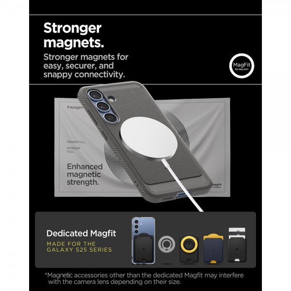 Spigen Samsung Galaxy S25 Cover Rugged Armor MagFit Marble Gray