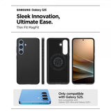 Spigen Samsung Galaxy S25 Cover Thin Fit MagFit Sort