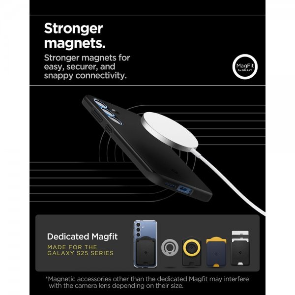 Spigen Samsung Galaxy S25 Cover Thin Fit MagFit Sort