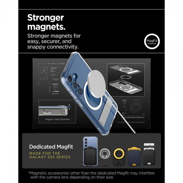 Spigen Samsung Galaxy S25 Cover Ultra Hybrid S MagFit Clear White