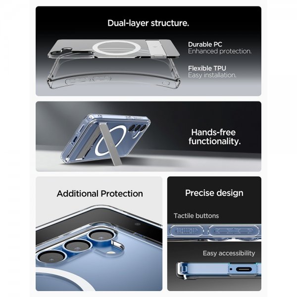 Spigen Samsung Galaxy S25 Cover Ultra Hybrid S MagFit Clear White