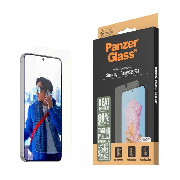 PanzerGlass Samsung Galaxy S24/Galaxy S25 Skærmbeskyttelse All-in-One