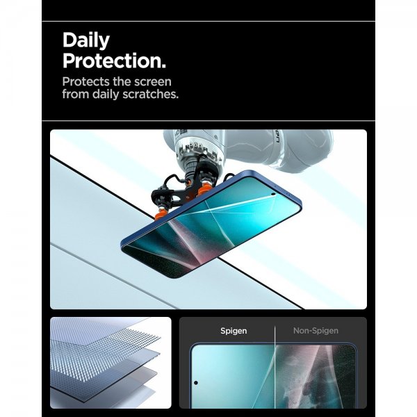 Spigen Samsung Galaxy S25 Skærmbeskyttelse EliteShield EZ Fit