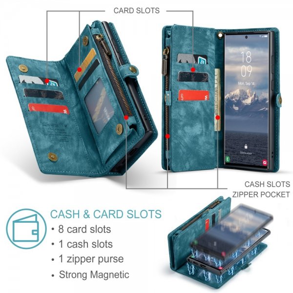 CaseMe Samsung Galaxy S25 Ultra Cover 008 Series Aftageligt Cover Blå