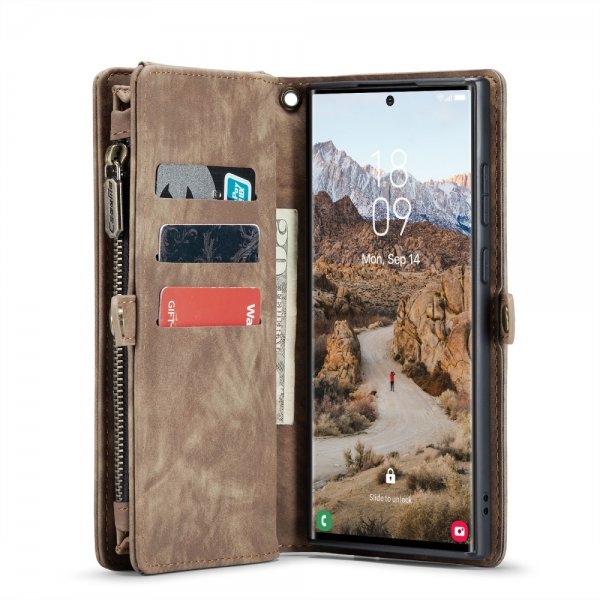 CaseMe Samsung Galaxy S25 Ultra Cover 008 Series Aftageligt Cover Brun