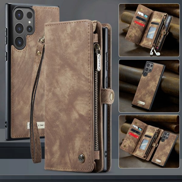CaseMe Samsung Galaxy S25 Ultra Cover 008 Series Aftageligt Cover Brun