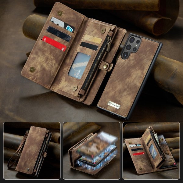 CaseMe Samsung Galaxy S25 Ultra Cover 008 Series Aftageligt Cover Brun