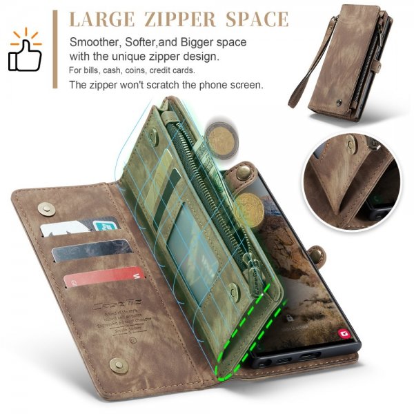 CaseMe Samsung Galaxy S25 Ultra Cover 008 Series Aftageligt Cover Brun