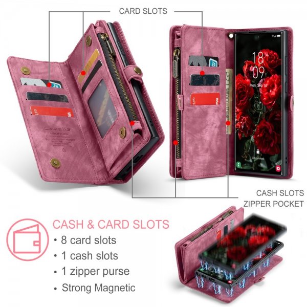 CaseMe Samsung Galaxy S25 Ultra Cover 008 Series Aftageligt Cover Rød