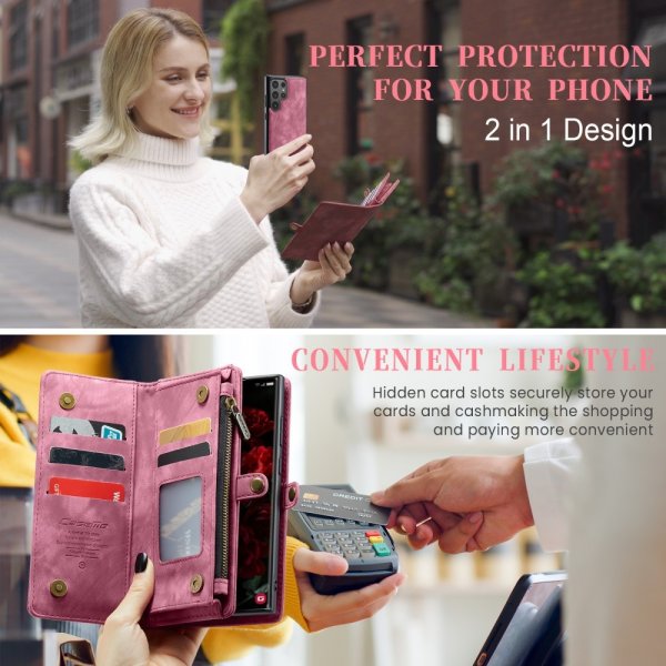 CaseMe Samsung Galaxy S25 Ultra Cover 008 Series Aftageligt Cover Rød