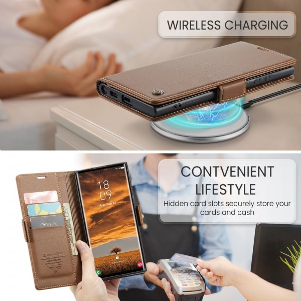 CaseMe Samsung Galaxy S25 Ultra Cover 023 Series Brun