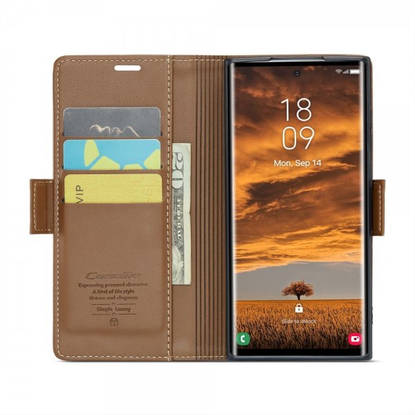 CaseMe Samsung Galaxy S25 Ultra Cover 023 Series Brun