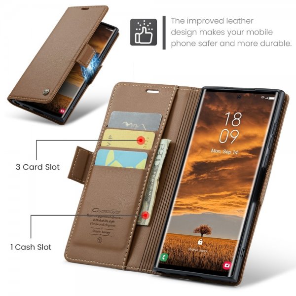 CaseMe Samsung Galaxy S25 Ultra Cover 023 Series Brun