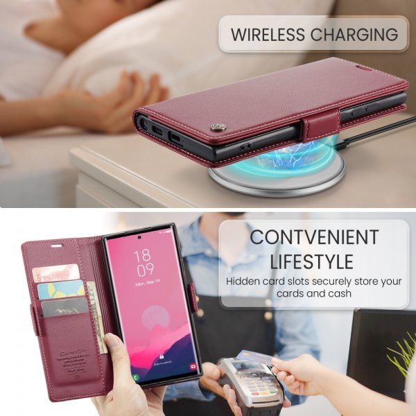 CaseMe Samsung Galaxy S25 Ultra Cover 023-serien Rød