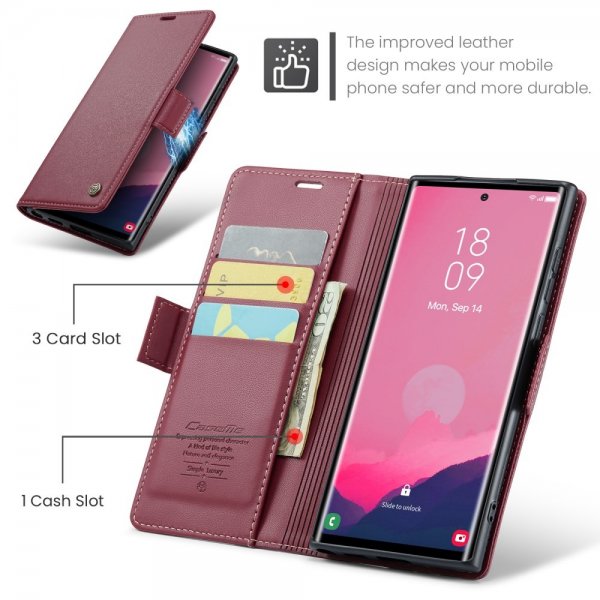 CaseMe Samsung Galaxy S25 Ultra Cover 023-serien Rød