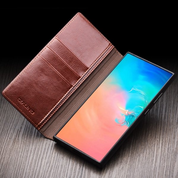 Qialino Samsung Galaxy S25 Ultra Cover Ægte Læder Sort