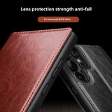 Qialino Samsung Galaxy S25 Ultra Cover Ægte Læder Sort