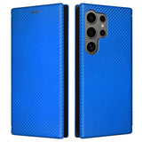 Samsung Galaxy S25 Ultra Cover Kulfibertekstur Blå
