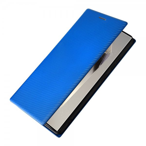 Samsung Galaxy S25 Ultra Cover Kulfibertekstur Blå