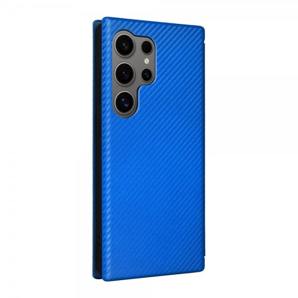Samsung Galaxy S25 Ultra Cover Kulfibertekstur Blå