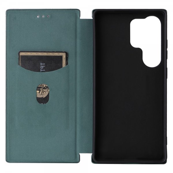 Samsung Galaxy S25 Ultra Cover Kulfibertekstur Grøn