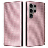 Samsung Galaxy S25 Ultra Cover Kulfibertekstur Rosaguld