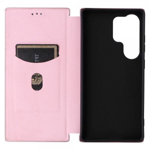 Samsung Galaxy S25 Ultra Cover Kulfibertekstur Rosaguld