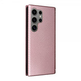 Samsung Galaxy S25 Ultra Cover Kulfibertekstur Rosaguld