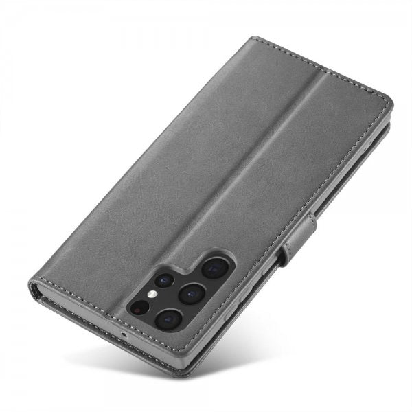 Lc.Imeeke Samsung Galaxy S25 Ultra Cover med Kortlomme Standerfunktion Grå