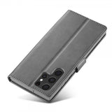Lc.Imeeke Samsung Galaxy S25 Ultra Cover med Kortlomme Standerfunktion Grå
