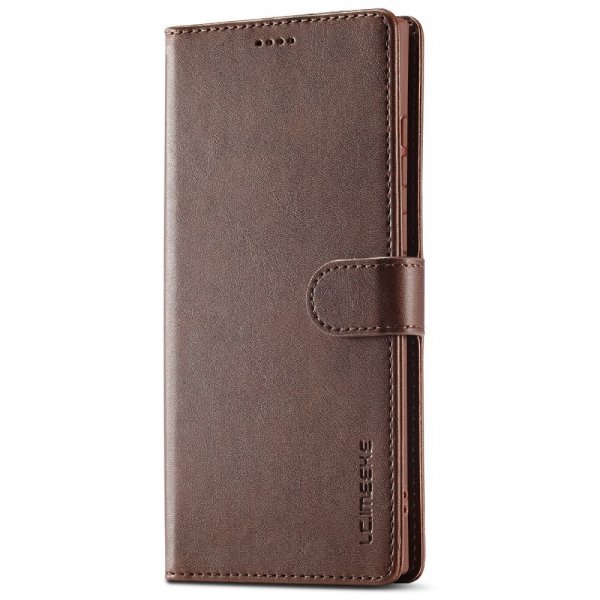 Lc.Imeeke Samsung Galaxy S25 Ultra Cover med Kortlomme Standerfunktion Mørkebrun
