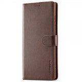 Lc.Imeeke Samsung Galaxy S25 Ultra Cover med Kortlomme Standerfunktion Mørkebrun
