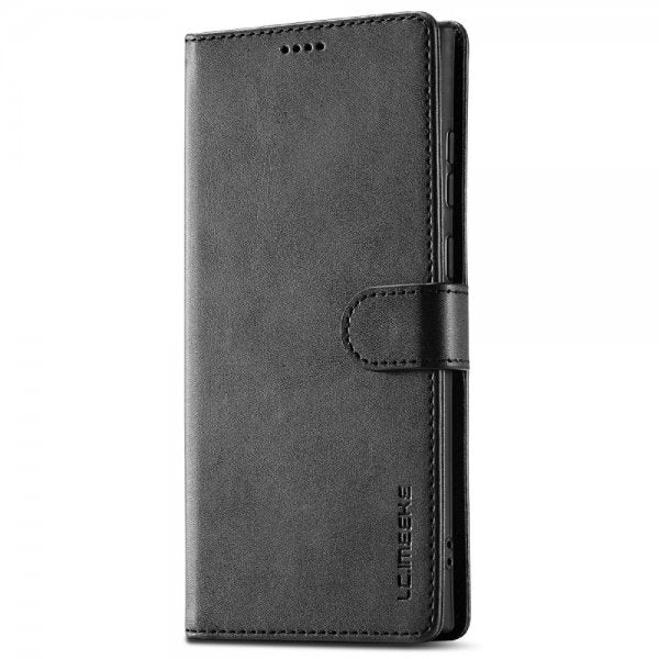 Lc.Imeeke Samsung Galaxy S25 Ultra Cover med Kortlomme Standerfunktion Sort