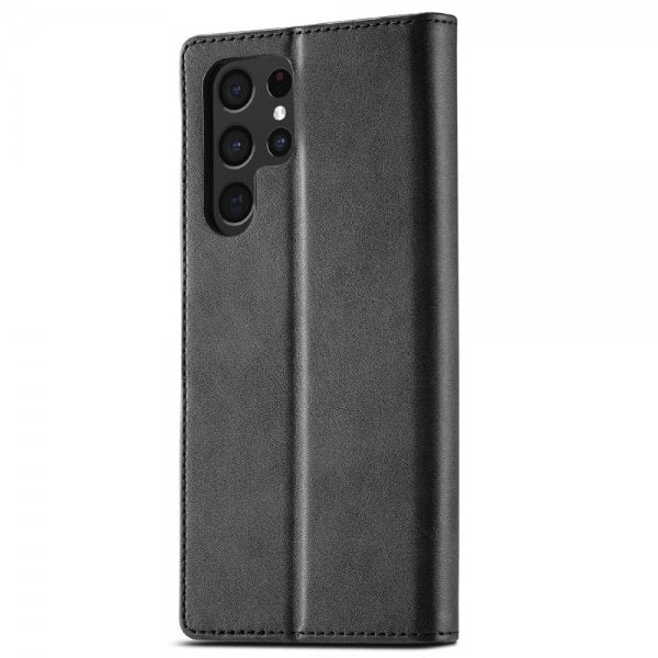 Lc.Imeeke Samsung Galaxy S25 Ultra Cover med Kortlomme Standerfunktion Sort