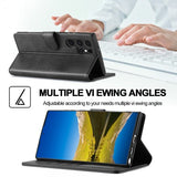 Lc.Imeeke Samsung Galaxy S25 Ultra Cover med Kortlomme Standerfunktion Sort