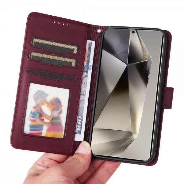 Betopnice Samsung Galaxy S25 Ultra Etui med Aftagelig Skal 005 Rød